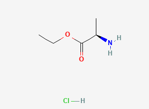 Two-dimensional chemical structure of (R)-Ethyl 2-amino-propionate hydrochloride