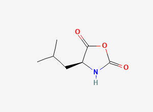 Two-dimensional chemical structure of (S)-4-isobutyloxazolidine-2,5-dione