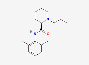 Two-dimensional chemical structure of (+)-Ropivacaine