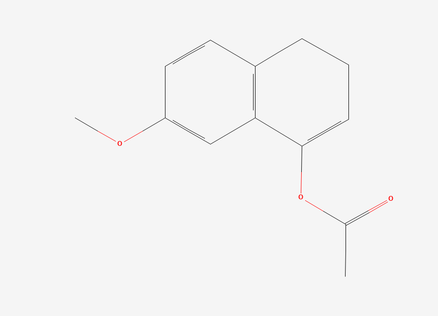Two-dimensional chemical structure of 3,4-Dihydro-7-methoxy-1-naphthol Acetate