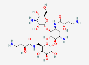 Two-dimensional chemical structure of 1,6'-Di-HABA Kanamycin A Sulfate