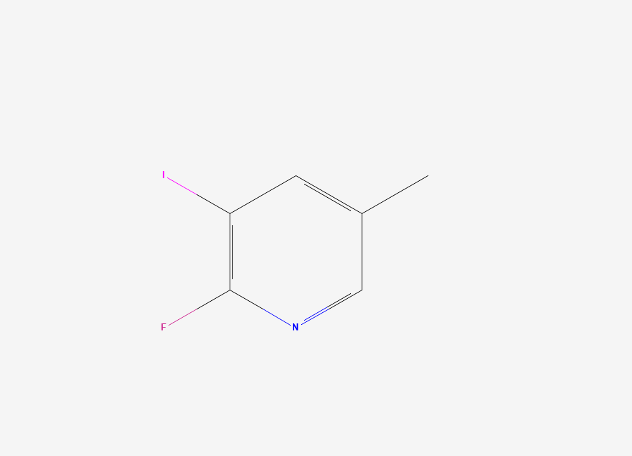 Two-dimensional chemical structure of 2-Fluoro-3-iodo-5-methylpyridine