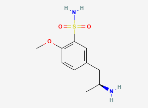 Two-dimensional chemical structure of (s)-5-(2-Aminopropyl)-2-methoxybenzenesulfonamide