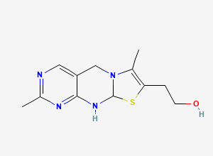 Two-dimensional chemical structure of 2-(2,7-dimethyl-9a,10-dihydro-5H-pyrimido[4,5-d]thiazolo[3,2-a]pyrimidin-8-yl)ethanol, CAS 80483-97-2