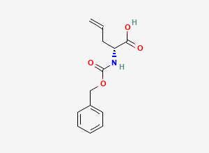 Two-dimensional chemical structure of (R)-2-(((Benzyloxy)carbonyl)amino)pent-4-enoic acid