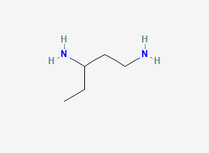 Two-dimensional chemical structure of 1,3-Diaminopentane