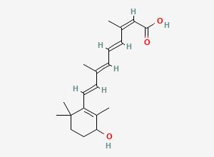 Two-dimensional chemical structure of 4-Hydroxyisotretinoin