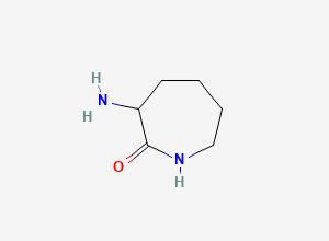 Two-dimensional chemical structure of 2H-Azepin-2-one, 3-aminohexahydro-