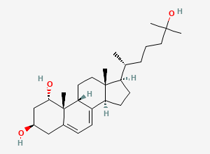 Two-dimensional chemical structure of (1S,3R,9R,10R,13R,14R,17R)-17-[(2R)-6-Hydroxy-6-methylheptan-2-yl]-10,13-dimethyl-2,3,4,9,11,12,14,15,16,17-decahydro-1H-cyclopenta[a]phenanthrene-1,3-diol