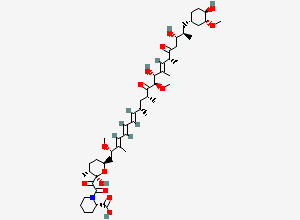Two-dimensional chemical structure of Secorapamycin B, CAS 185107-79-3