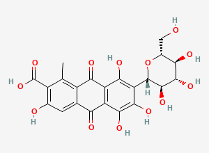 Two-dimensional chemical structure of Carminic Acid