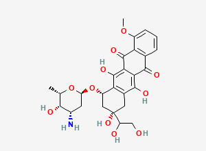 Two-dimensional chemical structure of Doxorubicinol Hydrochloride (>90%)(Mixture of diastereomers)