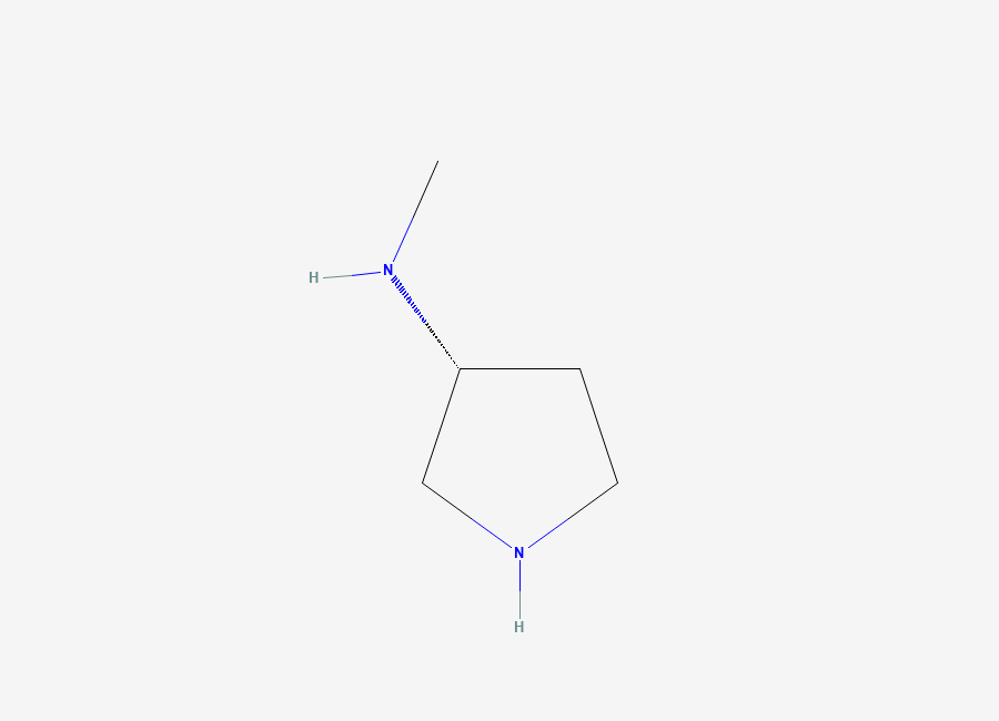 Two-dimensional chemical structure of (3R)-(+)-3-(Methylamino)pyrrolidine