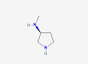 Two-dimensional chemical structure of (3S)-(-)-3-(Methylamino)pyrrolidine