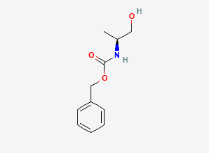 Two-dimensional chemical structure of benzyl N-((2S)-1-hydroxypropan-2-yl)carbamate
