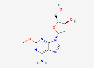 Two-dimensional chemical structure of Cladribine EP Impurity B, CAS 24757-70-8