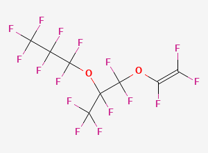 Two-dimensional chemical structure of 1,1,1,2,3,3-Hexafluoro-2-(heptafluoropropoxy)-3-((trifluorovinyl)oxy)propane