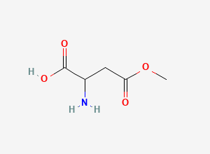 Two-dimensional chemical structure of 4-methyl hydrogen L-aspartate hydrochloride
