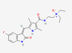 Two-dimensional chemical structure of Sunitinib N-Oxide impurity, CAS 356068-99-0