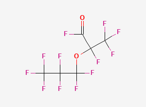 Two-dimensional chemical structure of 2,3,3,3-Tetrafluoro-2-(1,1,2,2,3,3,3-heptafluoropropoxy)propanoyl fluoride