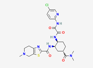 Two-dimensional chemical structure of Edoxaban, CAS 480449-70-5