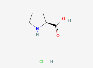 Two-dimensional chemical structure of Proline hydrochloride, L-