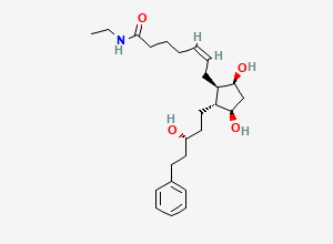 Two-dimensional chemical structure of 13,14-Dihydro Bimatoprost, CAS 607351-44-0