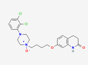 Two-dimensional chemical structure of Aripiprazole EP Impurity F / Aripiprazole Related Compound F /Aripiprazole N-Oxide, CAS 573691-09-5