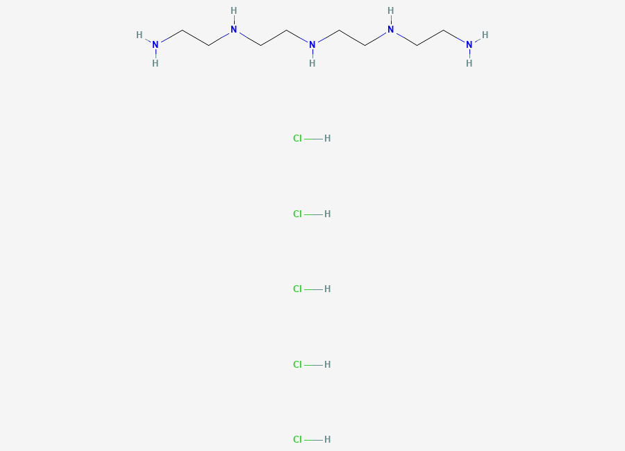 Two-dimensional chemical structure of Tetraethylenepentamine pentahydrochloride