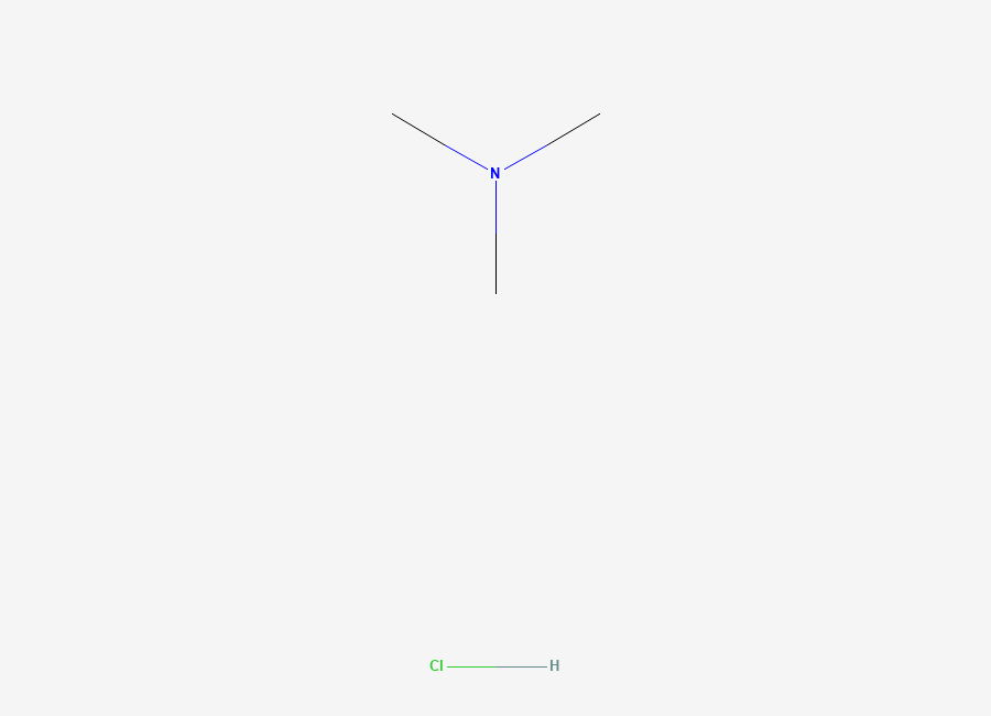Two-dimensional chemical structure of Trimethylamine Hydrochloride