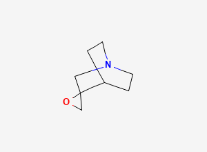 Two-dimensional chemical structure of Spiro[1-azabicyclo[2.2.2]octane-3,2'-oxirane]