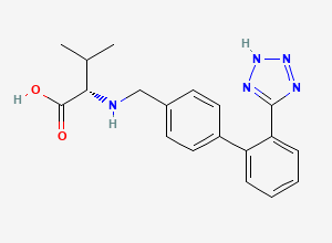 Two-dimensional chemical structure of Valsartan Desvaleryl Impurity/ Des(oxopentyl) Valsartan, CAS 676129-92-3