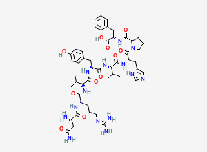 Two-dimensional chemical structure of Angiotensin Amide
