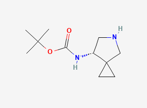 Two-dimensional chemical structure of (S)-tert-Butyl 5-azaspiro[2.4]heptan-7-ylcarbamate