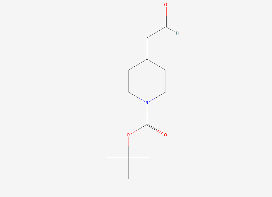 Two-dimensional chemical structure of tert-Butyl 4-(2-oxoethyl)piperidine-1-carboxylate