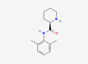 Two-dimensional chemical structure of 2',6'-Pipecoloxylidide, (-)-