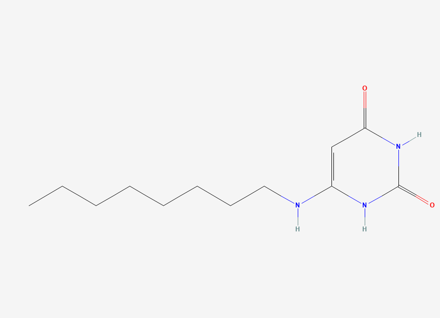 Two-dimensional chemical structure of 6-n-Octylaminouracil