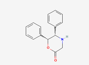Two-dimensional chemical structure of (5S,6R)-5,6-diphenyl-2-morpholinone