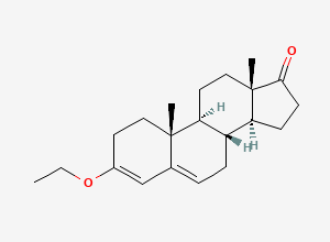 Two-dimensional chemical structure of Testosterone EP Impurity B / Androstenedione Ethylenolether, CAS 972-46-3