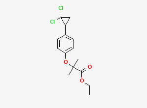 Two-dimensional chemical structure of Ethyl 2-[4-(2,2-dichlorocyclopropyl)phenoxy]-2-methylpropionate