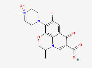 Two-dimensional chemical structure of Ofloxacin EP Impurity F / Ofloxacin N-Oxide, CAS 104721-52-0