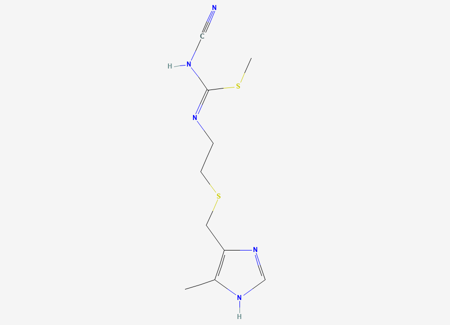 Two-dimensional chemical structure of Cimetidine EP Impurity A / Cimetidine Methylsulfanyl Analog, CAS 52378-40-2