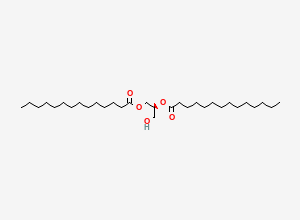 Two-dimensional chemical structure of 1,1'-((1S)-1-(Hydroxymethyl)-1,2-ethanediyl) ditetradecanoate
