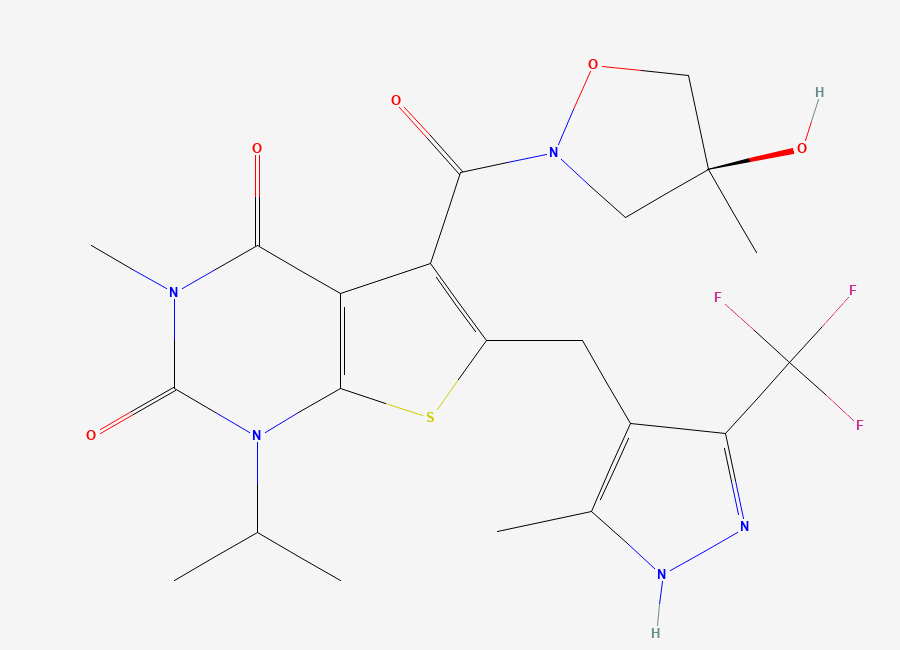 Two-dimensional chemical structure of Azd-3965