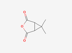 Two-dimensional chemical structure of (1R,5S)-6,6-Dimethyl-3-oxabicyclo(3.1.0)hexane-2,4-dione