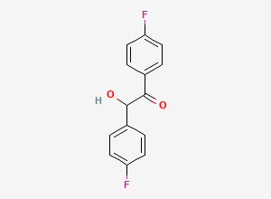 Two-dimensional chemical structure of 1,2-Bis(4-fluorophenyl)-2-hydroxyethanone