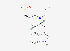 Two-dimensional chemical structure of Pergolide EP Impurity A/ Pergolide Sulfoxide (Free Base), CAS 72822-01-6