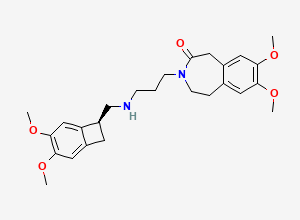 Two-dimensional chemical structure of N-Demethyl Ivabradine (Free Base), CAS 215935-23-2