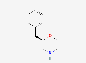 Two-dimensional chemical structure of (R)-2-benzylmorpholine