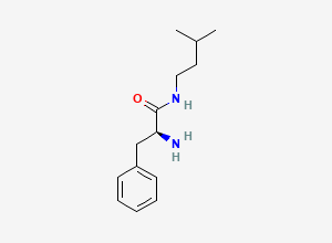 Two-dimensional chemical structure of (2S)-2-amino-N-(3-methylbutyl)-3-phenylpropanamide